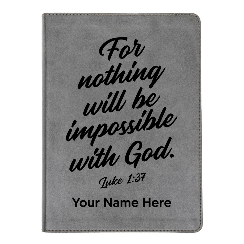 CSB He Reads Gray Study Size Holy Bible Medium Print | Luke 1:37