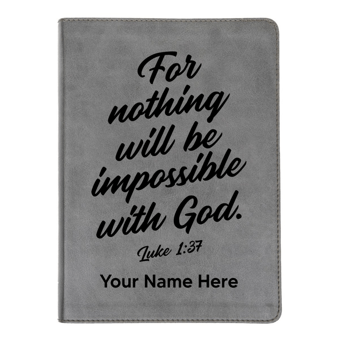 CSB He Reads Gray Study Size Holy Bible Medium Print | Luke 1:37