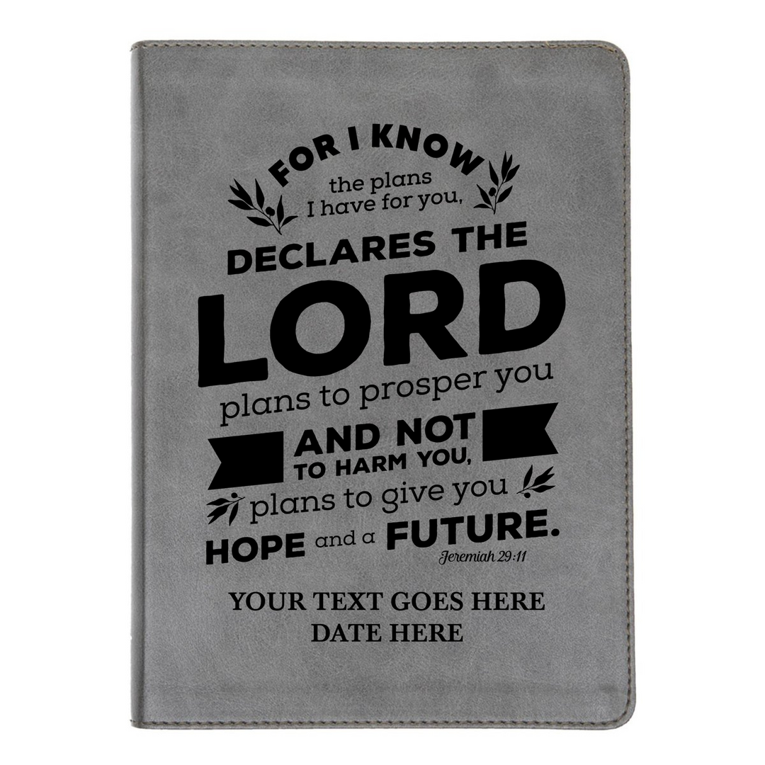 Personalized CSB He Reads Truth Community Study Bible Faux Leather Medium Print Size FULL COVER with Jeremiah 29:11 Gray | Shepherds Shelf