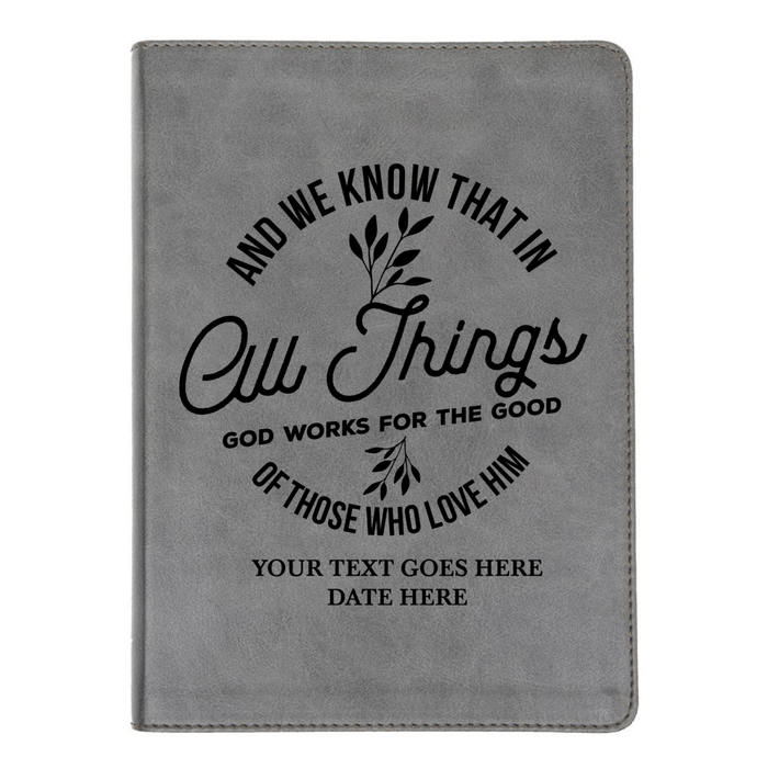 CSB He Reads Gray Study Size Holy Bible Medium Print | All Things God Works For Good