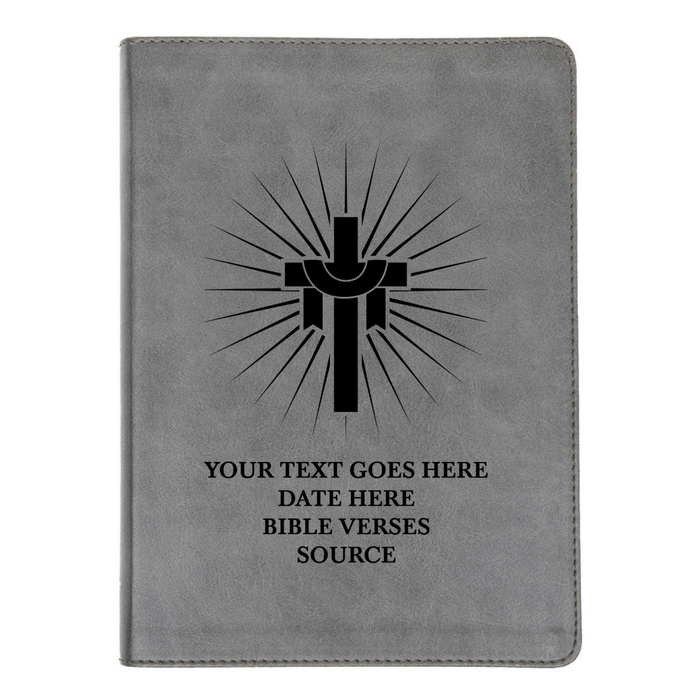 CSB He Reads Gray Study Size Holy Bible Medium Print | Cross With Sun Rays