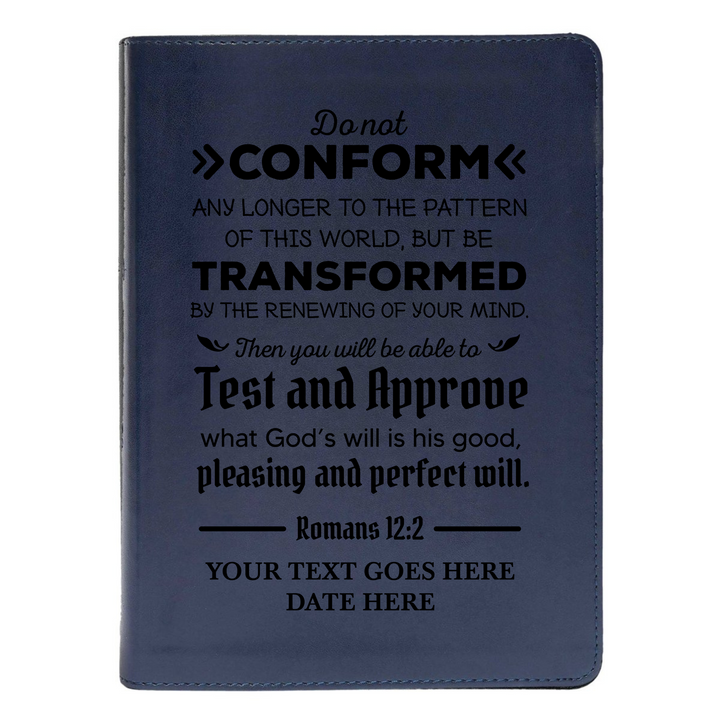 Personalized CSB She Reads Truth Community Study Bible Faux Leather Medium Print Size FULL COVER with Romans 12:2 Blue | Shepherds Shelf
