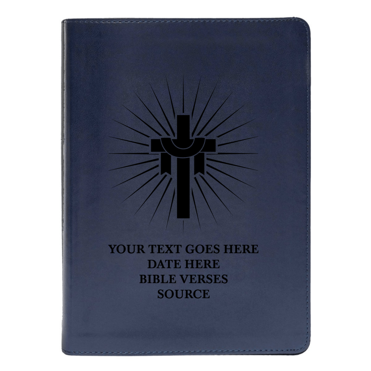 CSB She Reads Blue Study Size Holy Bible Medium Print | Cross With Sun Rays