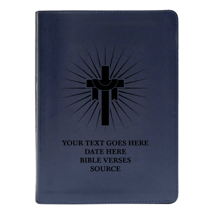 CSB She Reads Blue Study Size Holy Bible Medium Print | Cross With Sun Rays