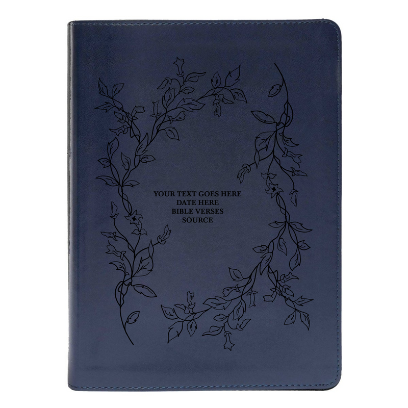 CSB She Reads Blue Study Size Holy Bible Medium Print | Floral Vines