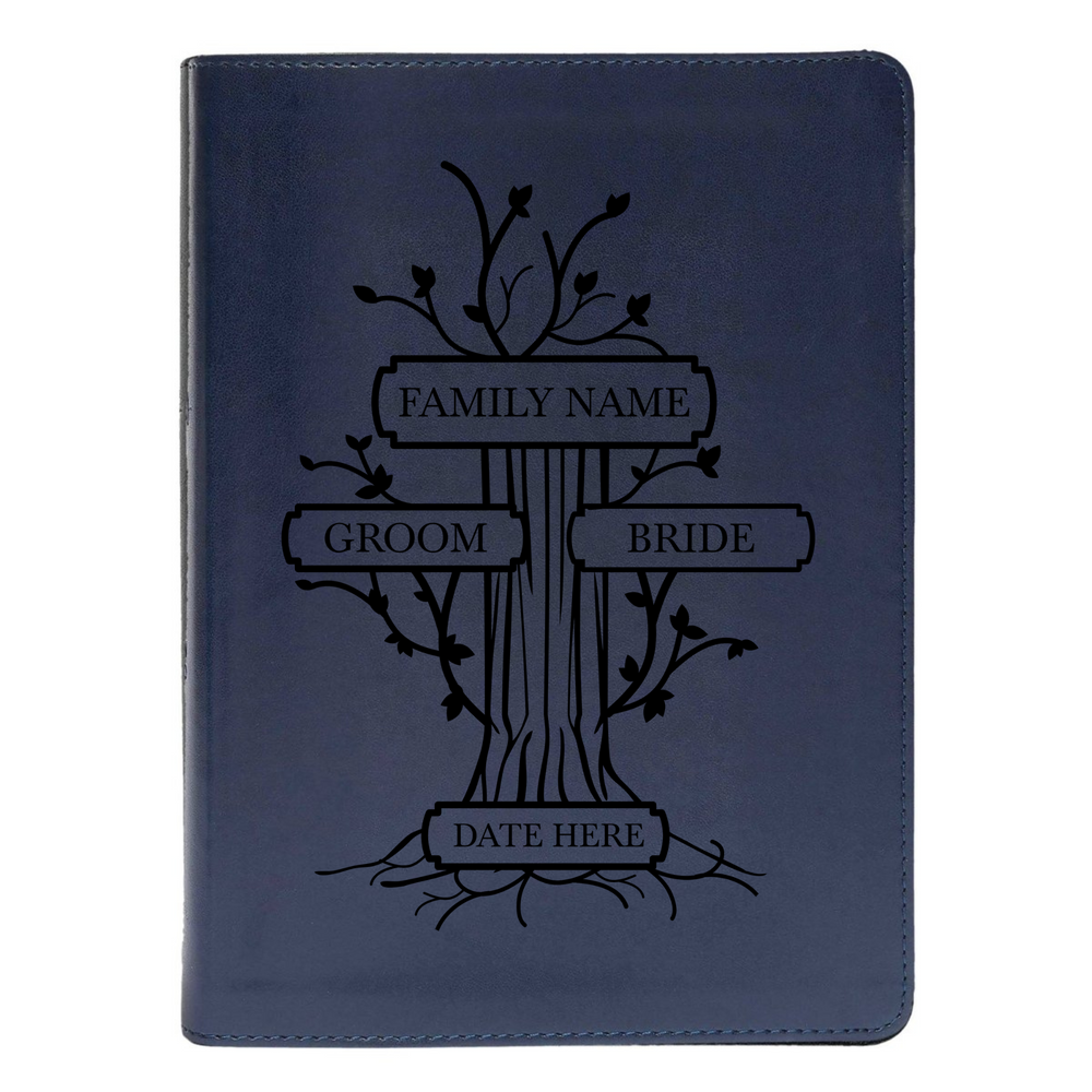 CSB She Reads Blue Study Size Holy Bible Medium Print | Family Tree