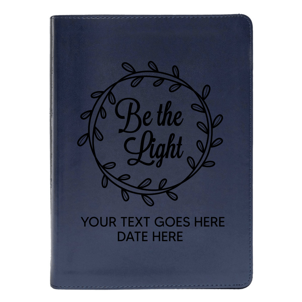 Personalized CSB She Reads Truth Community Study Bible Faux Leather Medium Print Size FULL COVER with Be the Light Blue | Shepherds Shelf