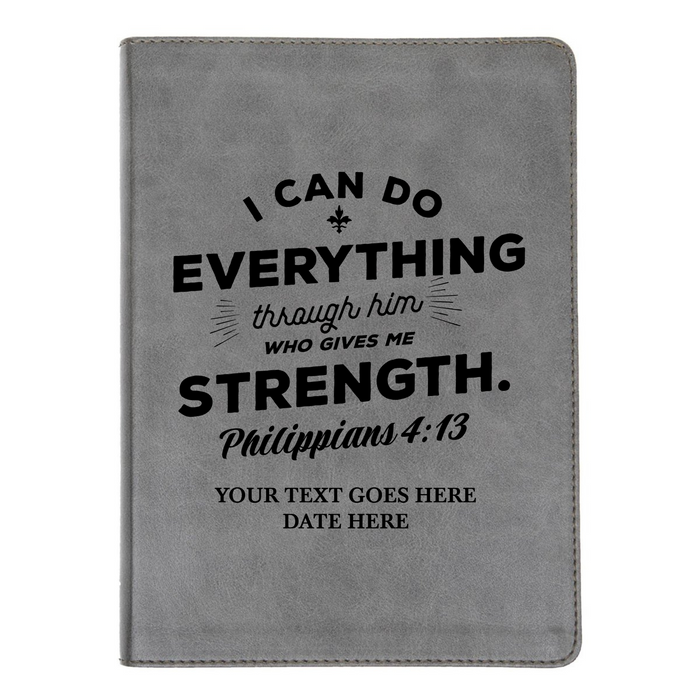 CSB He Reads Gray Study Size Holy Bible Medium Print | Philippians 4:13