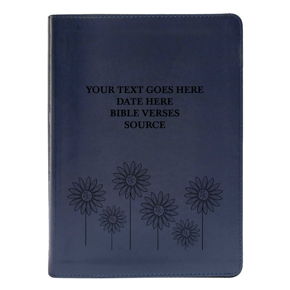 CSB She Reads Blue Study Size Holy Bible Medium Print | Sun Flower