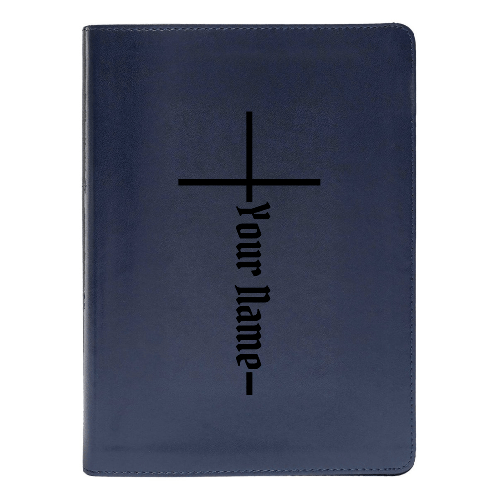 Personalized CSB She Reads Truth Community Study Bible Faux Leather Medium Print Size FULL COVER with Christian Cross  Blue | Shepherds Shelf