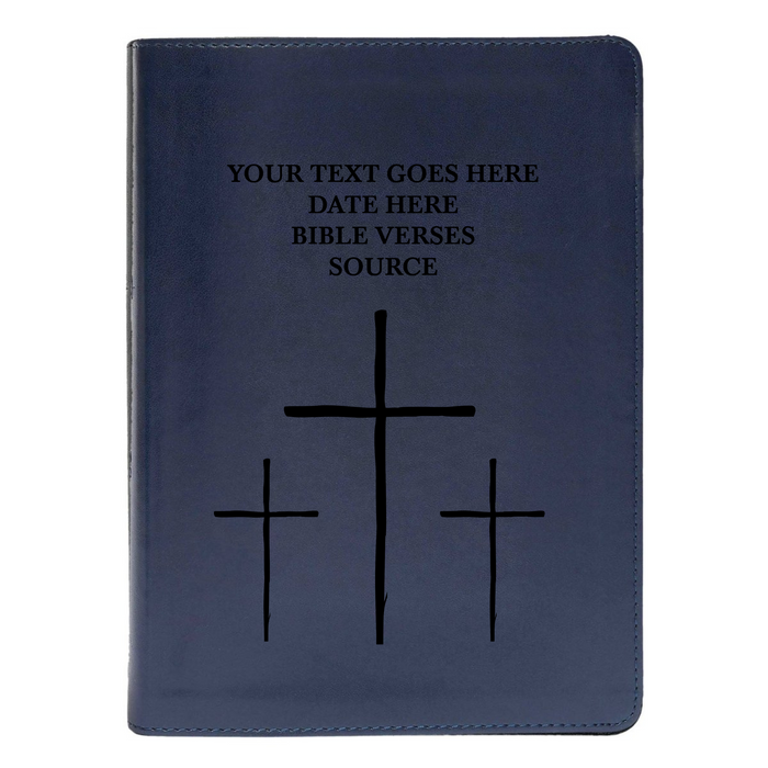 CSB She Reads Blue Study Size Holy Bible Medium Print | The Three crosses