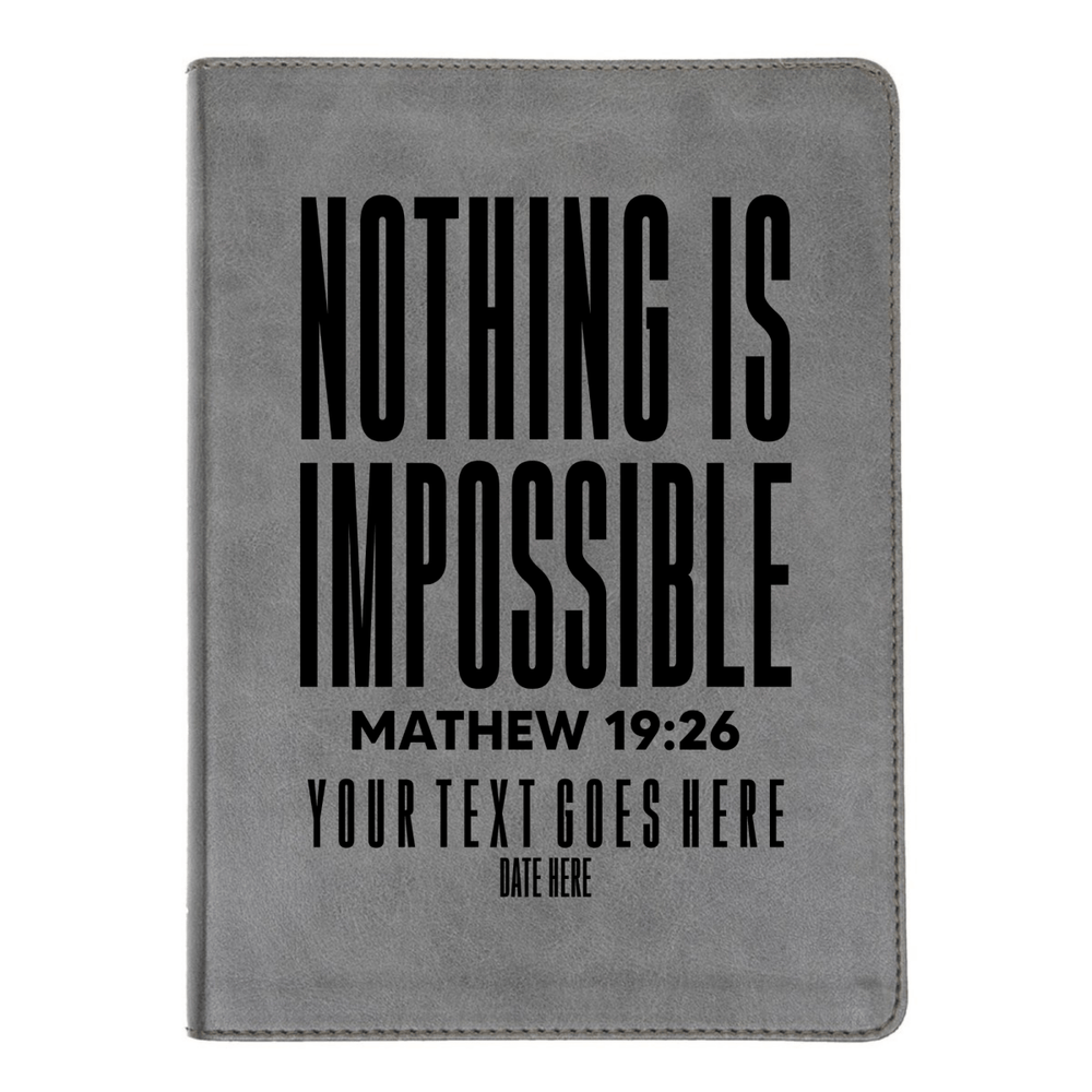 CSB He Reads Gray Study Size Holy Bible Medium Print | Matthew 19:26