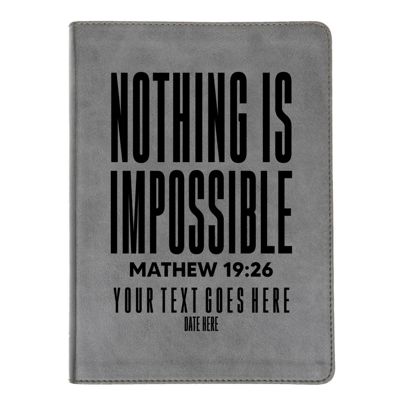 CSB He Reads Gray Study Size Holy Bible Medium Print | Matthew 19:26