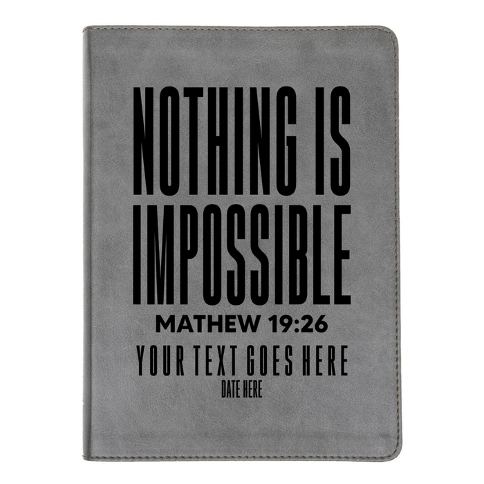 CSB He Reads Gray Study Size Holy Bible Medium Print | Matthew 19:26