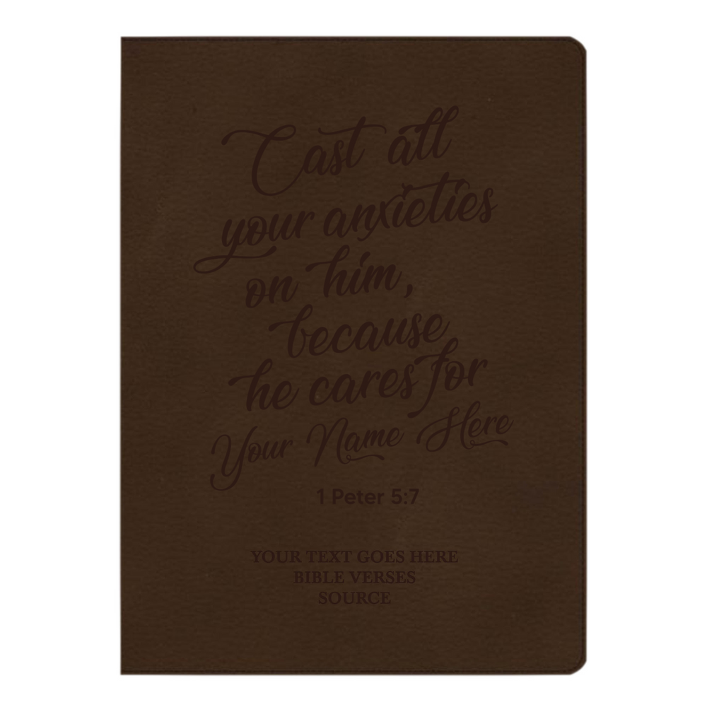 CSB Brown Study Size Holy Bible Large Print Size | 1  Peter 5:7