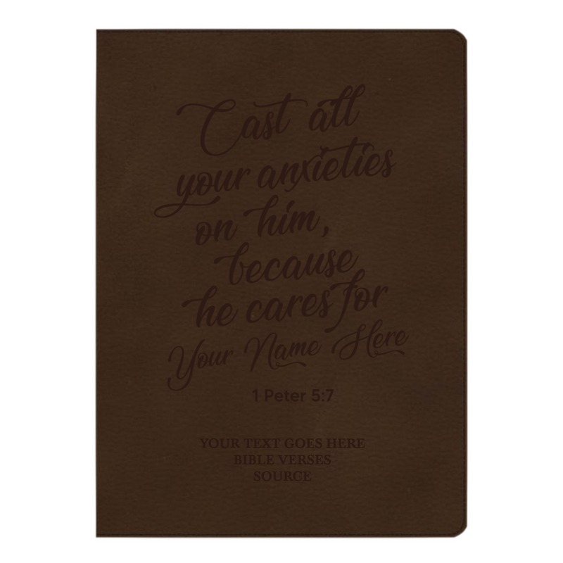 CSB Brown Study Size Holy Bible Large Print Size | 1  Peter 5:7