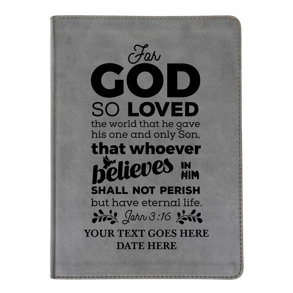 CSB He Reads Gray Study Size Holy Bible Medium Print | John 3:16