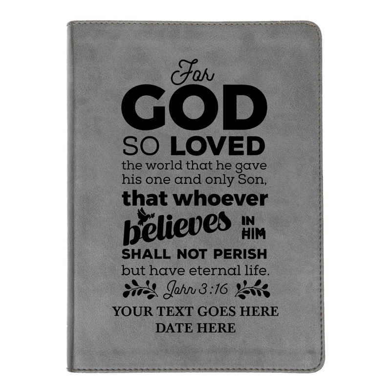 CSB He Reads Gray Study Size Holy Bible Medium Print | John 3:16