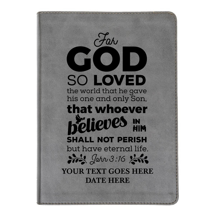 CSB He Reads Gray Study Size Holy Bible Medium Print | John 3:16