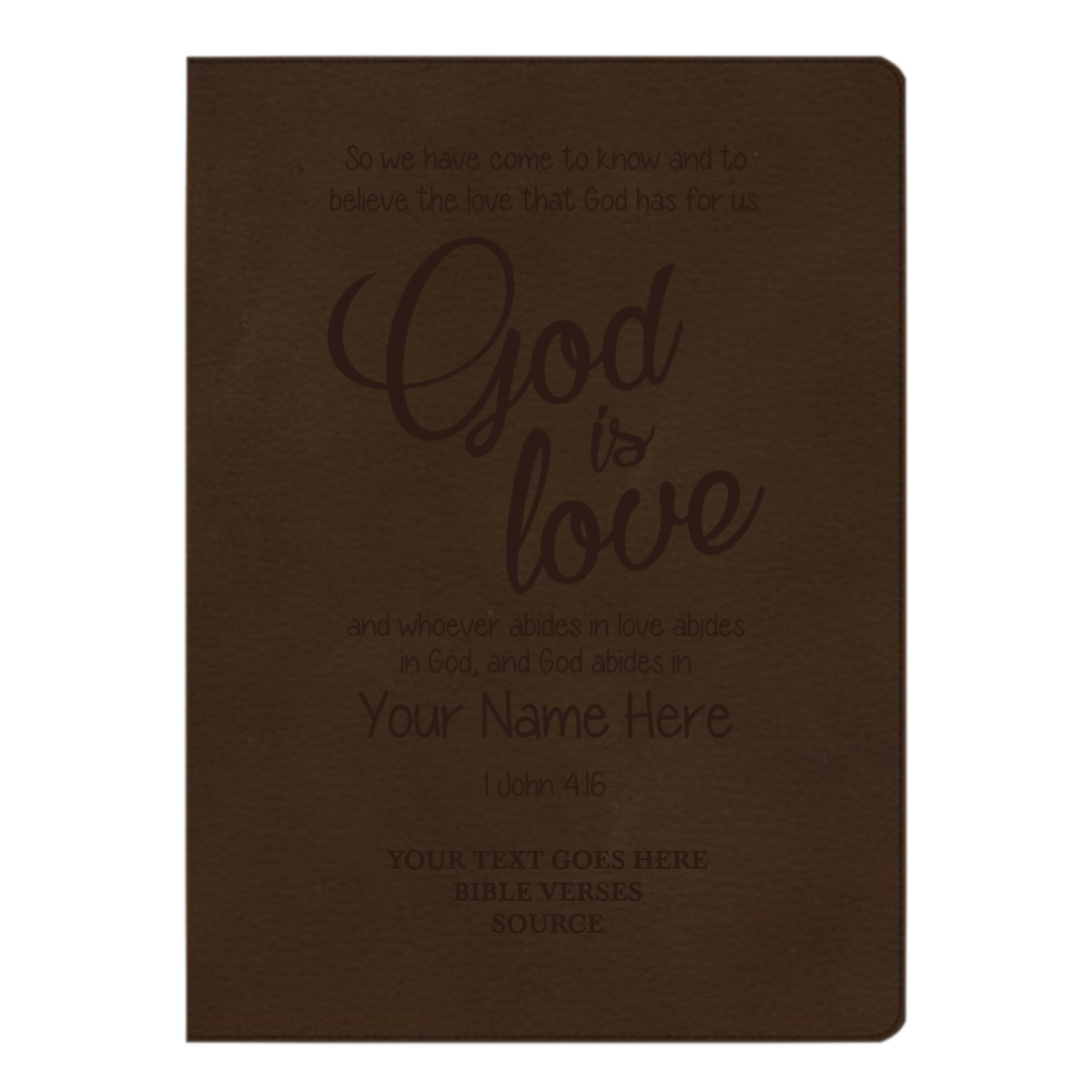CSB Brown Study Size Holy Bible Large Print Size | 1 John 4:16