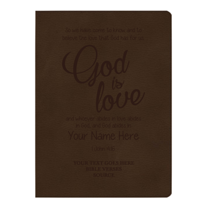 Personalized CSB Wide Margin Single Column Bible Faux Leather Bible Large Print Size FULL COVER with 1 John 4:16| Shepherds Shelf