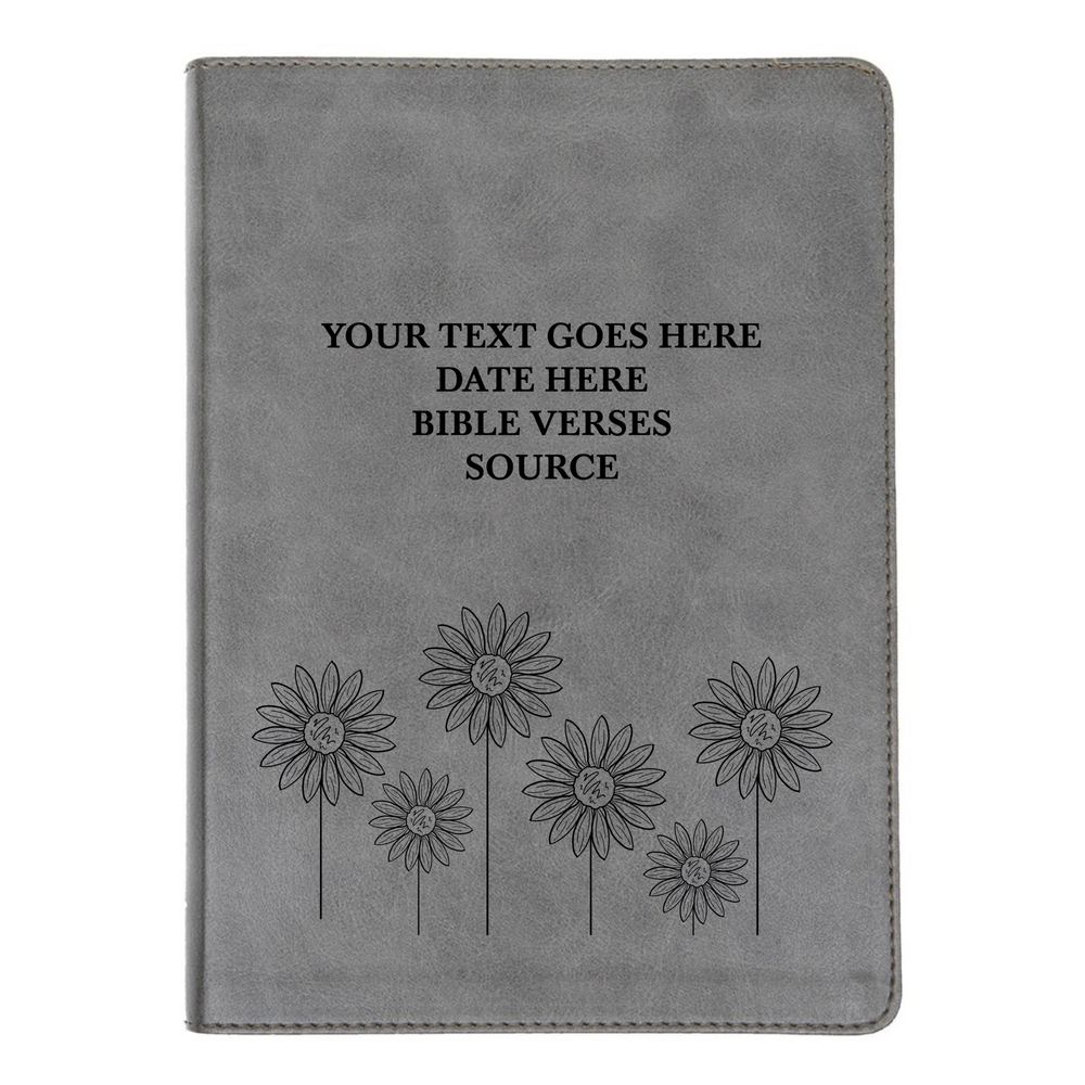 CSB He Reads Gray Study Size Holy Bible Medium Print | Sun Flower