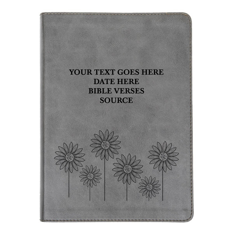 CSB He Reads Gray Study Size Holy Bible Medium Print | Sun Flower