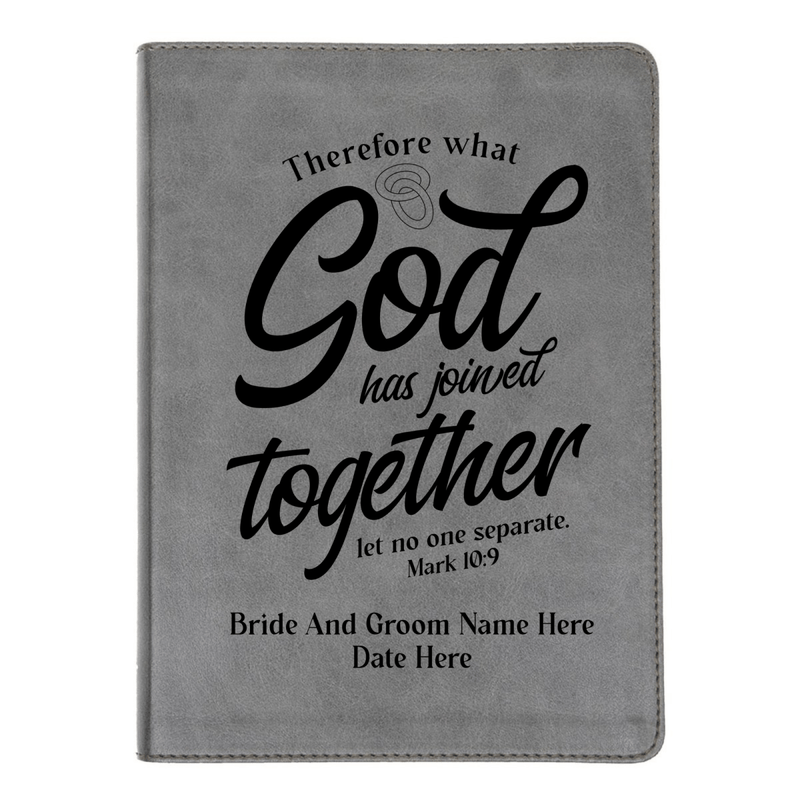 CSB He Reads Gray Study Size Holy Bible Medium Print | Mark 10:9