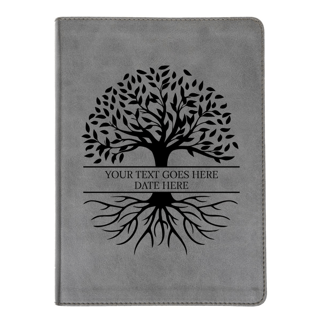 Personalized CSB He Reads Truth Community Study Bible Faux Leather Medium Print Size FULL COVER with Tree of Life Gray | Shepherds Shelf