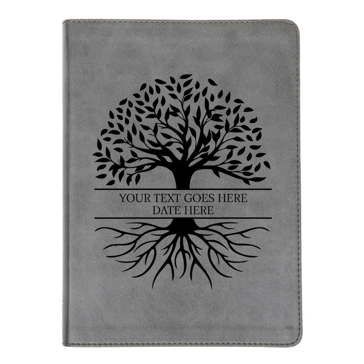 Personalized CSB He Reads Truth Community Study Bible Faux Leather Medium Print Size FULL COVER with Tree of Life Gray | Shepherds Shelf