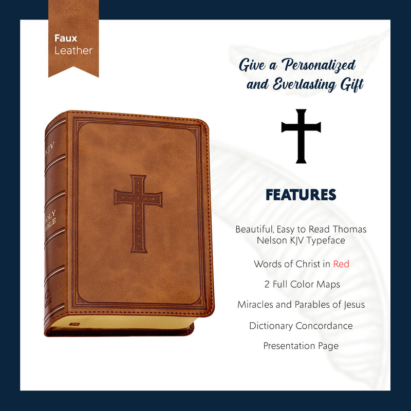 KJV Brown Compact Size Holy Bible Large Print