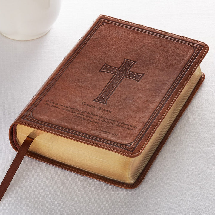 Personalized Custom Brown Bible KJV Bible | Shepherds Shelf