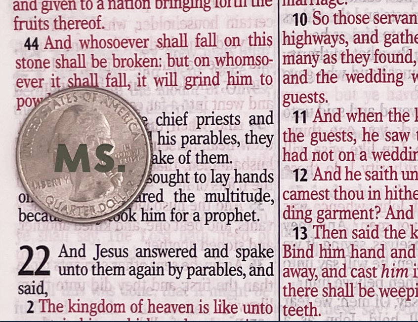 Print sample for this Bible