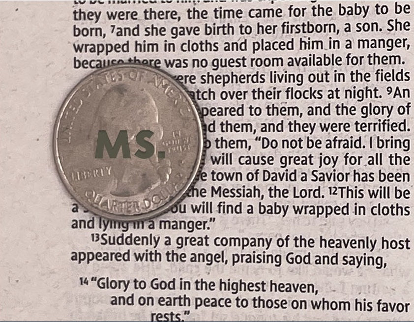 Print sample for this Bible