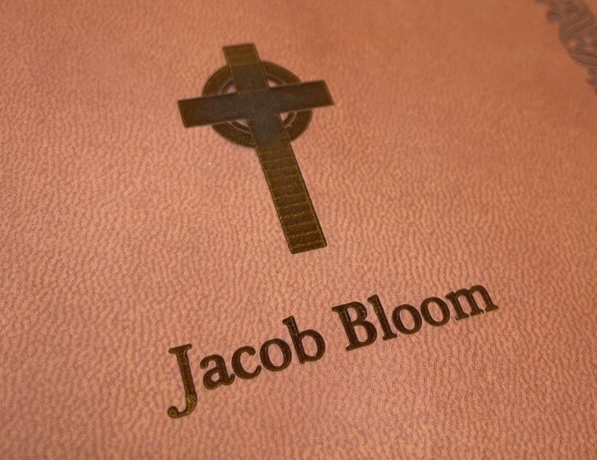 Actual personalization sample for this Bible