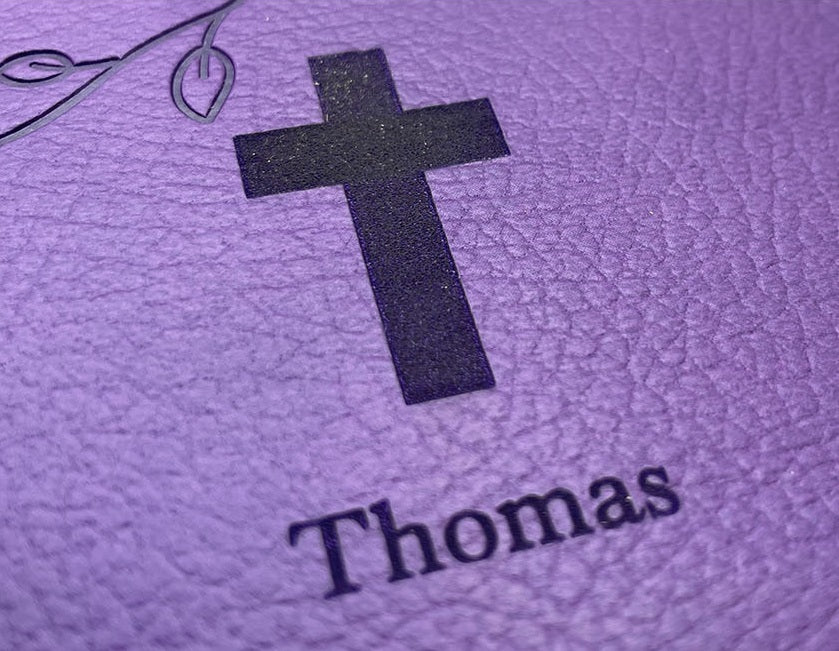 Actual personalization sample for this Bible