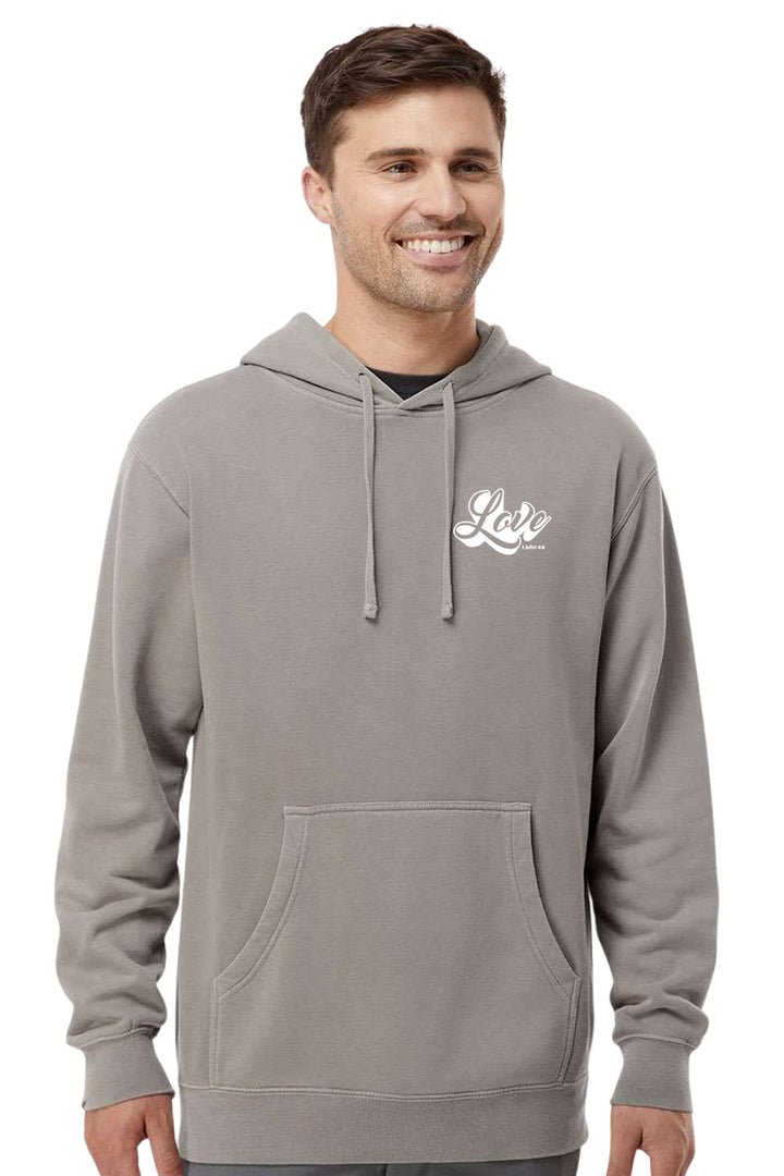 LOVE Unisex Pigment-Dyed Hoodie Sweatshirt