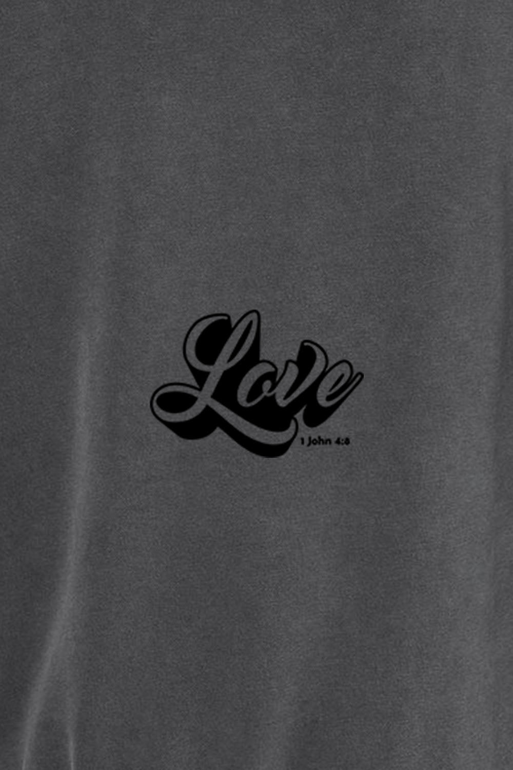 LOVE Unisex Pigment-Dyed Hoodie Sweatshirt
