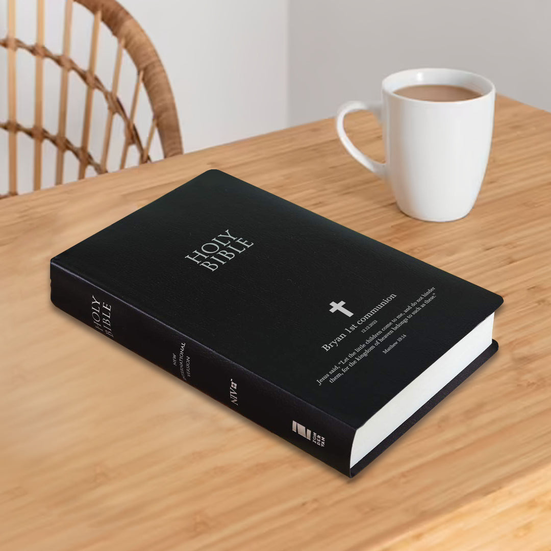 Personalized NIV International Version Faux Leather Bible | Black