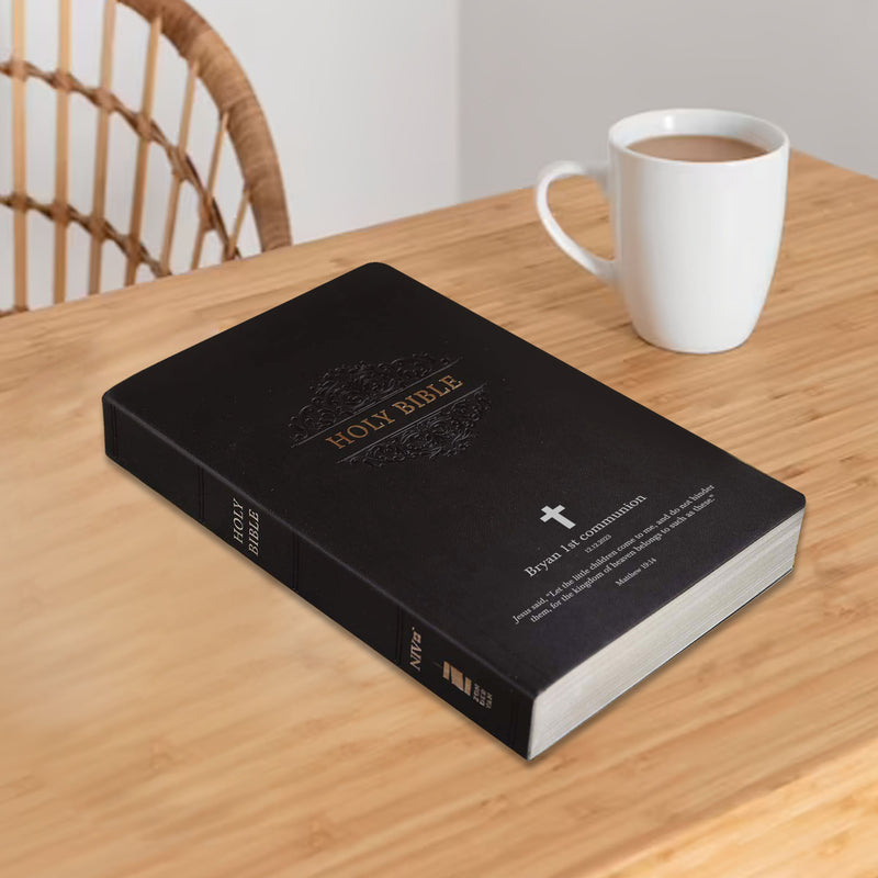 NIV Black Standard Size Soft Touch Holy Bible Small Print