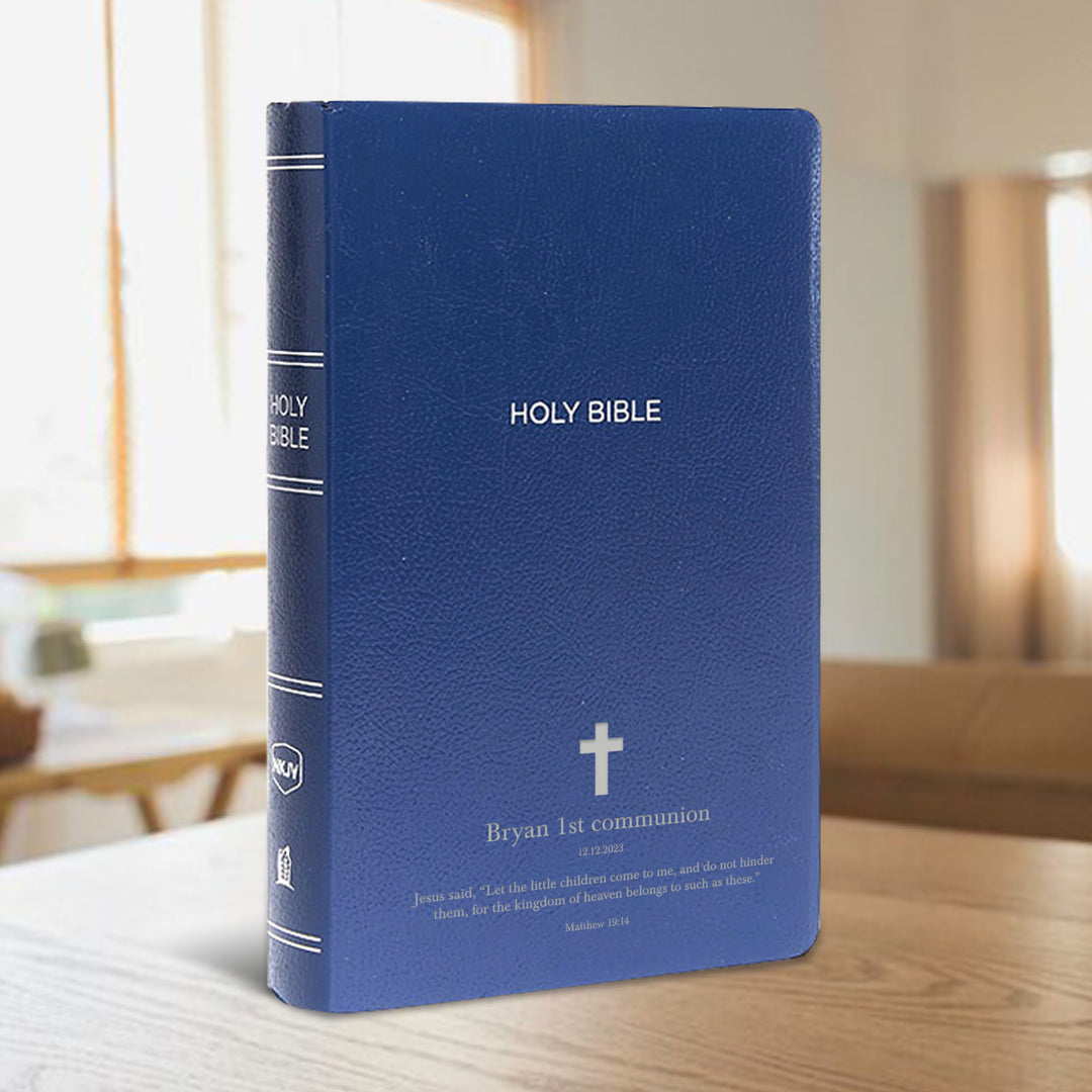 Personalized Blue NKJV Bible | Shepherds Shelf