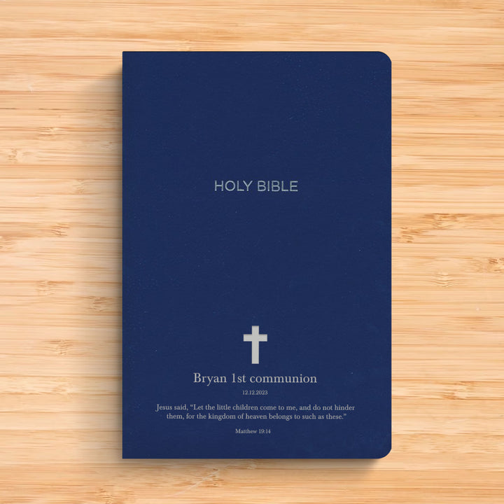 Personalized Blue NKJV Bible | Shepherds Shelf