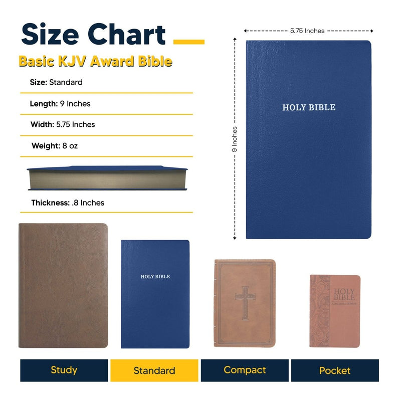 KJV Blue Standard Size Holy Bible Small Print