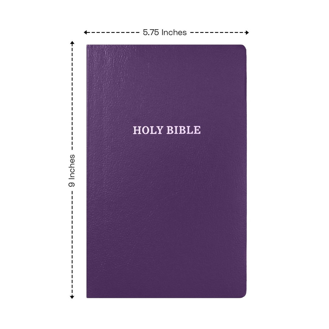 Personalized KJV Small Print Purple Bible with God Bless America Design | Shepherds Shelf