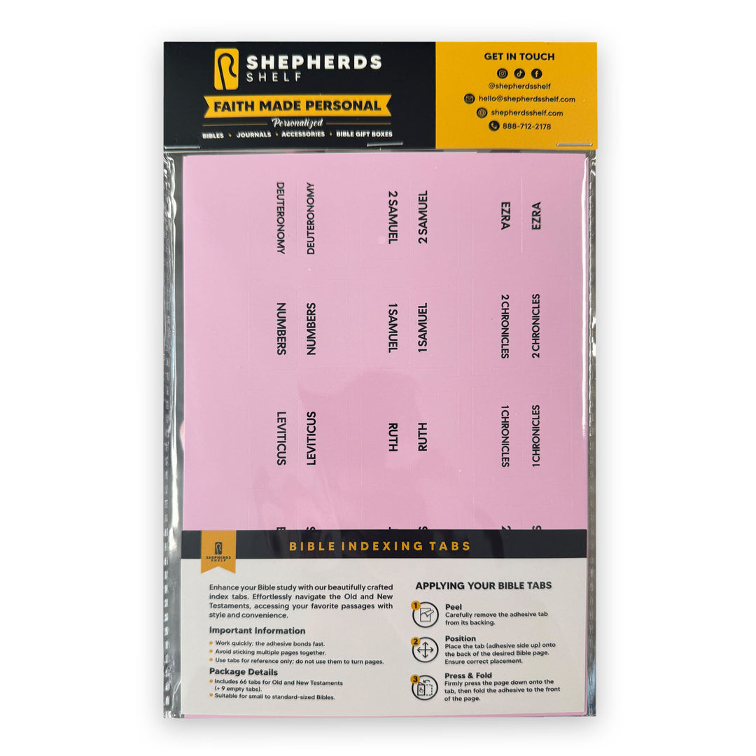 Bible Indexing Tabs | Shepherds Shelf Brand