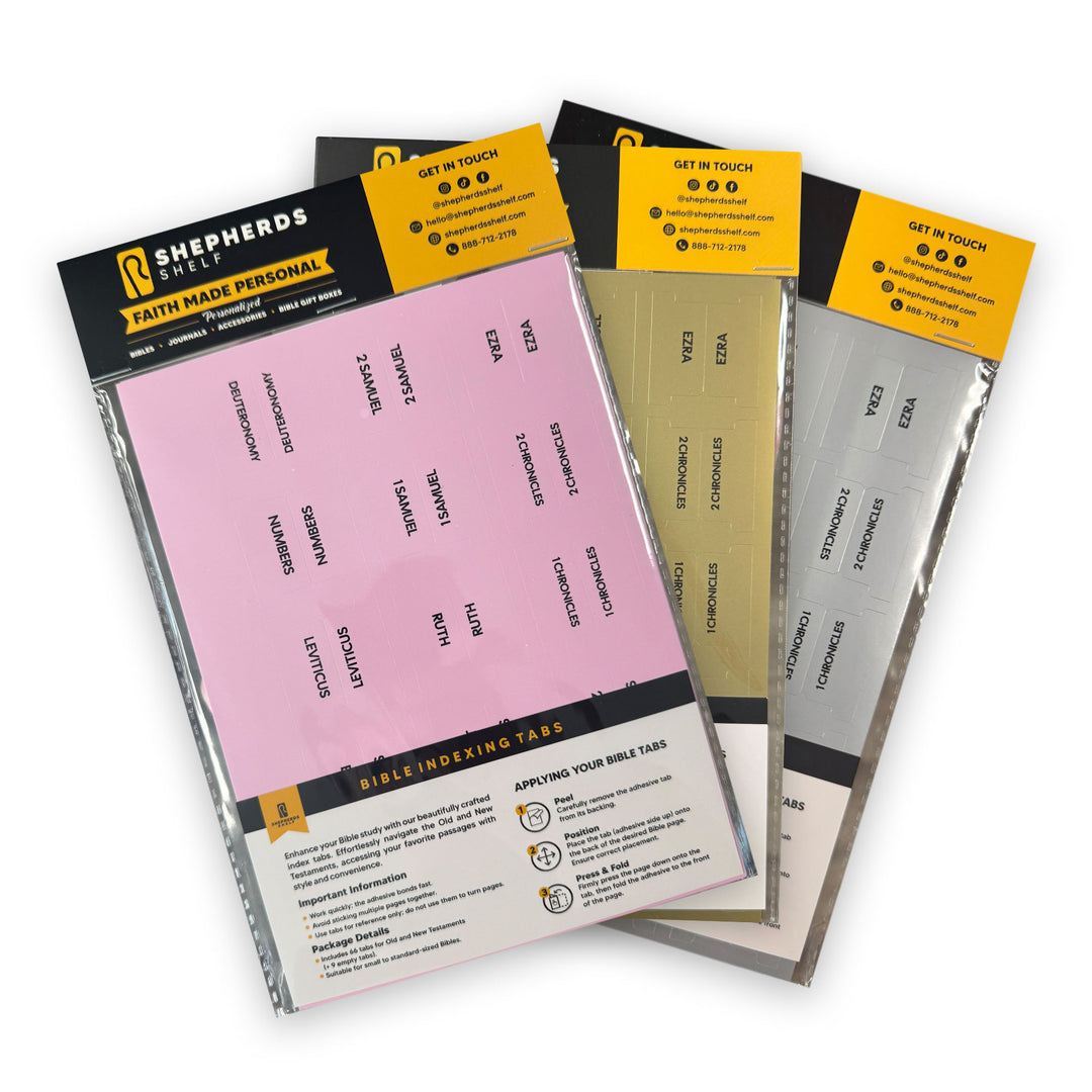 Bible Indexing Tabs | Shepherds Shelf Brand