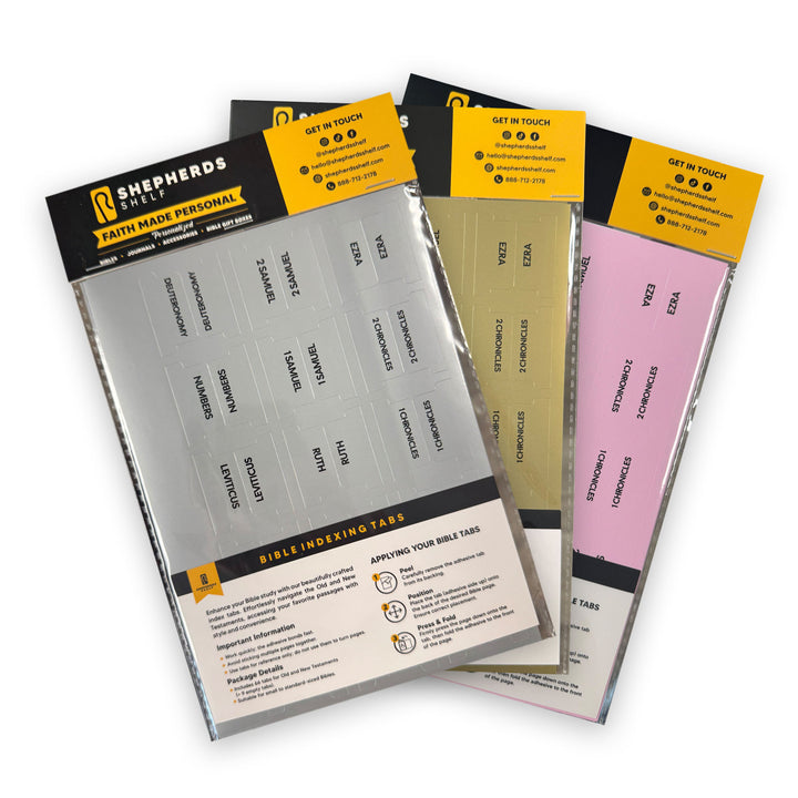 Bible Indexing Tabs | Shepherds Shelf Brand