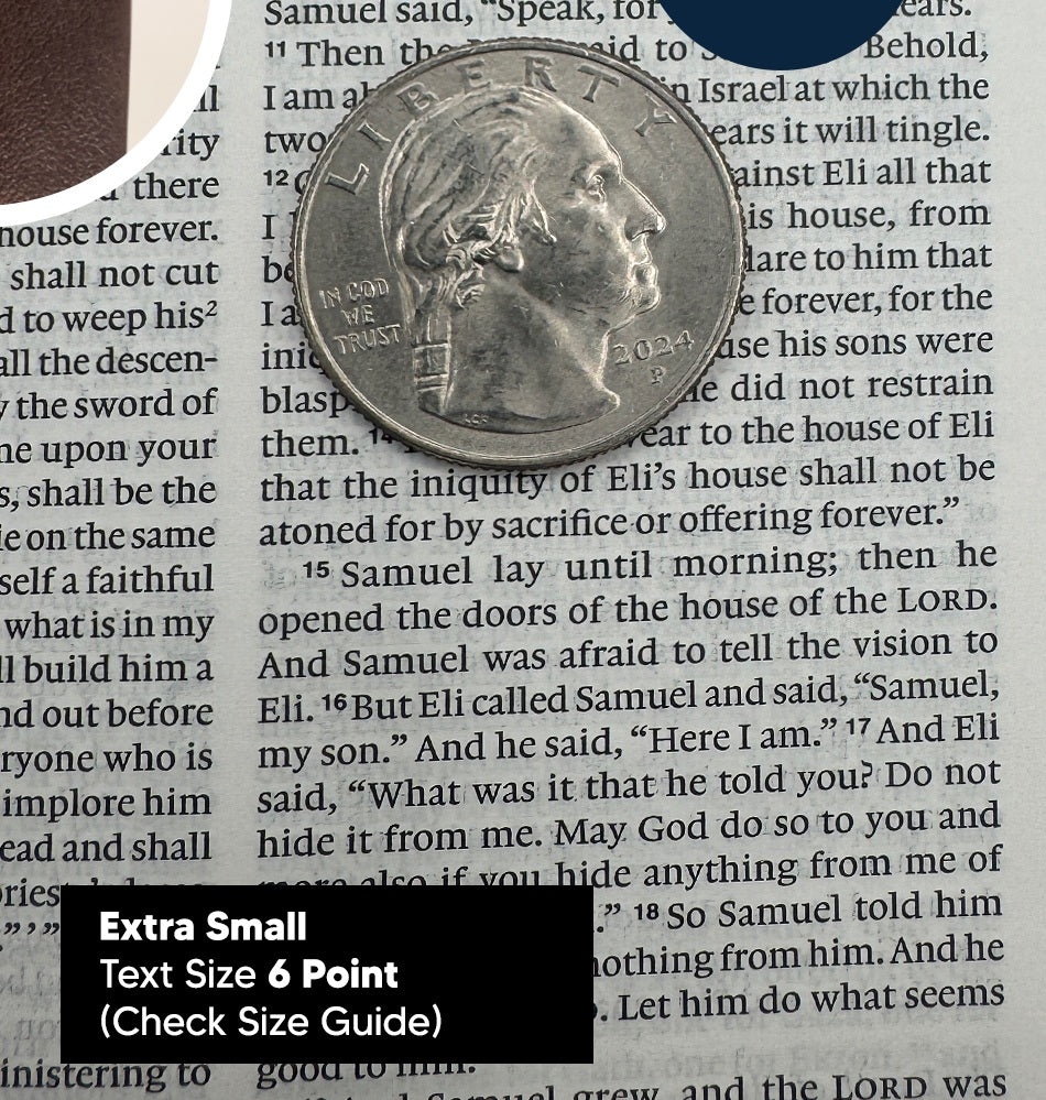 Print sample for this Bible