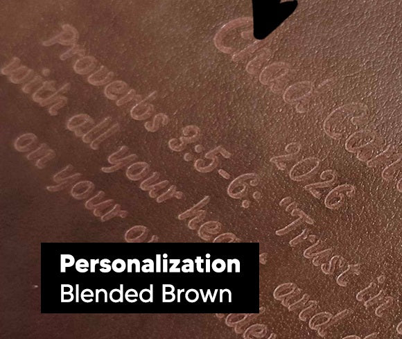 Actual personalization sample for this Bible