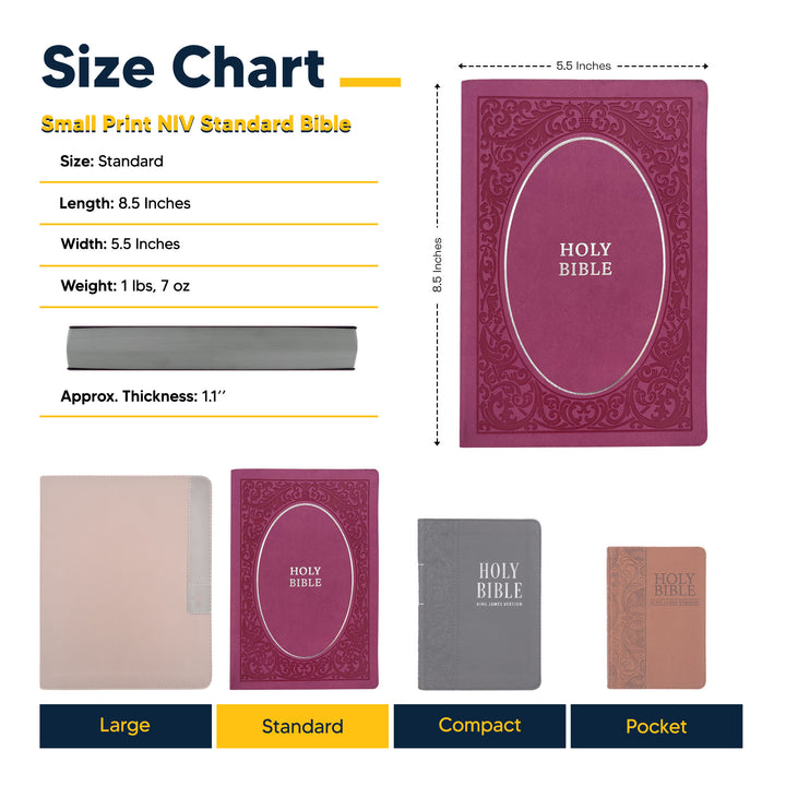 Faux Leather Pink Personalized NIV Holy Bible | Small Text